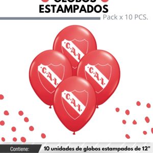 Globo De Latex Estampado De Independiente x 10u