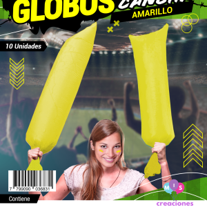 Globos Cancha x10 unidades AMARILLO