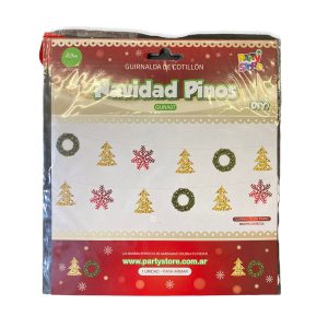 Guirnalda Navideña Pino y Bolas Glitter