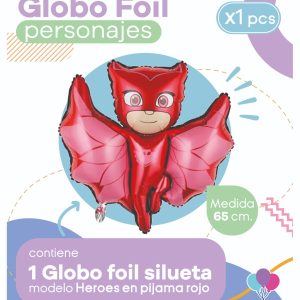 Globo Silueta Heroes en Pijama (rojo) Blister x1