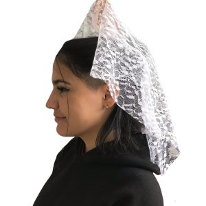 Mantilla Dama Antigua blanca x1