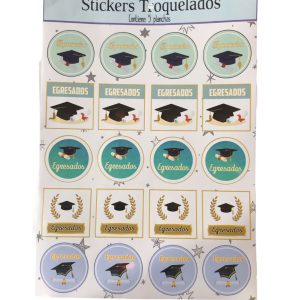 Stickers De Egresados 5 Planchas x20