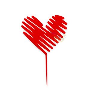 Topper de torta Corazon Garabato x 1 - Imagen 3