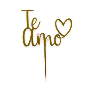 Topper de torta Te Amo x 1 - Imagen 4