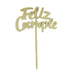 Topper Feliz Cumple Pastel para Torta x1 - Imagen 3