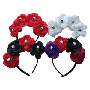 Vincha Flores Calaca x1