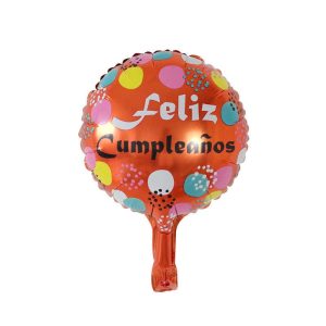 Globo De Feliz Cumple Rojo  10" x 1