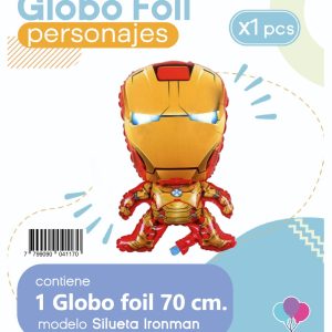Globo Silueta Iron Man Blister x1