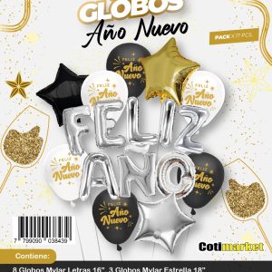 Cloned Set FELIZ AÑO NUEVO x 17pcs