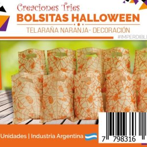 Bolsita Golosinera de tela halloween x10 (17 x 25) - Imagen 3