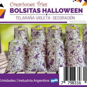 Bolsita Golosinera de tela halloween x10 (17 x 25) - Imagen 4