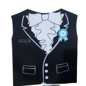 Pechera caballero estampada x1