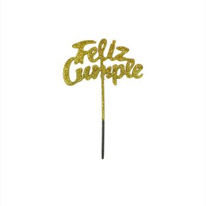 Topper Feliz cumple Estandar para Torta x1 - Imagen 15