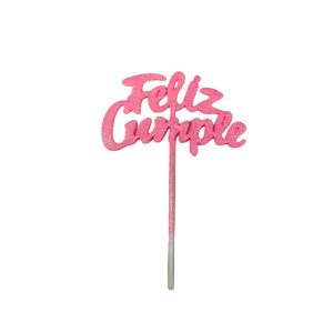 Topper Feliz cumple Estandar para Torta x1 - Imagen 6