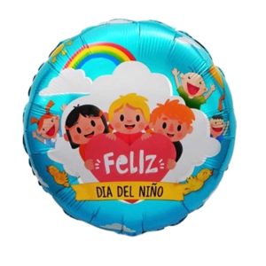 Globo Feliz Dia Del Niño Arcoiris 18"