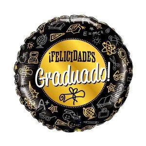 Globo Graduado Negro 18" x 1