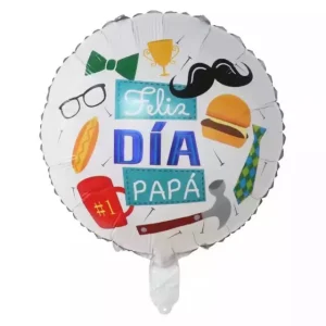 Globo Feliz día Papa Blanco con Detalles y Clavos 18" x1
