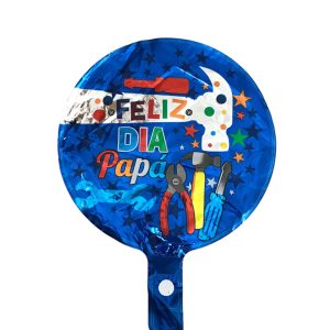 Globo Feliz día Papa Azul con Herramientas de Trabajo 10" x1