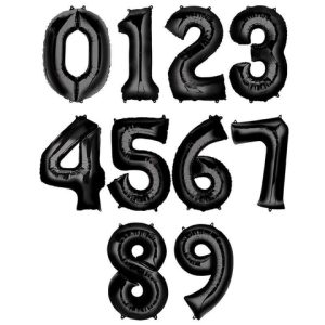 Globos de número grandes 32"  Negro X 1