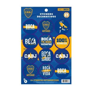 Stickers de "Boca" 2 planchas x12u