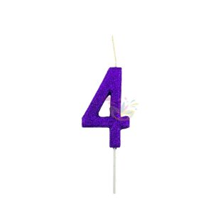 Vela Numero Palito Violeta x 1 - Imagen 5