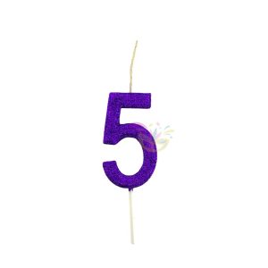 Vela Numero Palito Violeta x 1 - Imagen 6