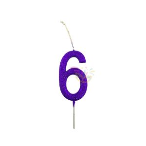 Vela Numero Palito Violeta x 1 - Imagen 7