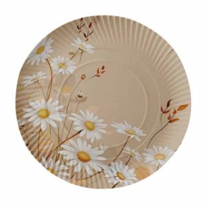 Plato Polipapel “Flores Margarita” x8