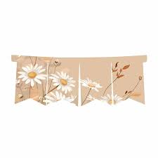Banderin “Flores Margaritas” x1
