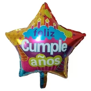 Globo de Feliz Cumpleaños Estrella 18" x1