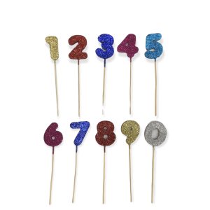 Números gibriados metalizado de colores x1