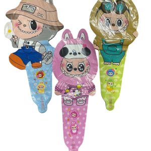 Globo personaje labubu con mango inflable x1