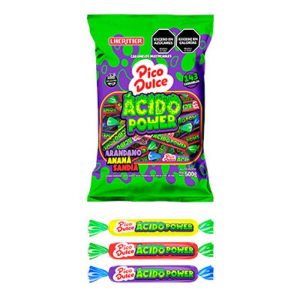 Caramelo masticable pico dulce acido power x500gr x1
