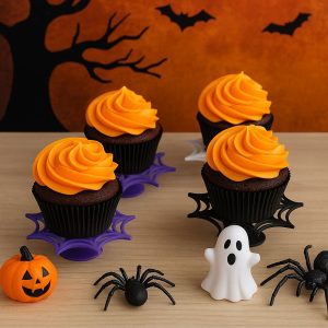 Base Porta Cupcakes tela araña 3D x1