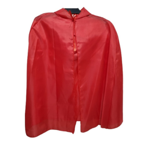 Capa de diablo roja larga (sin capucha) x1