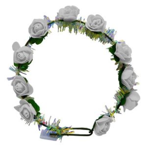 Tiara de Flores Grandes Goma Eva Luminosa x1 - Imagen 3