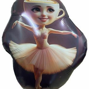 Globo Silueta Brainrot Ballerina Capuccina x1