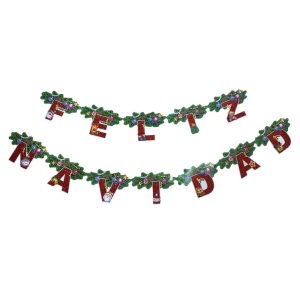 Banderin "feliz navidad" con brillo x1