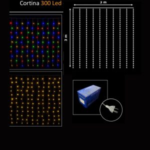 Cortina 300 led (3 mts) x1