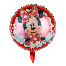 Globo personaje minnie rojo con lunares 18" x1