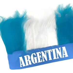 Vincha con pelos de argentina x1