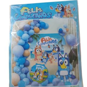 Set de globos con poster de bluey x1