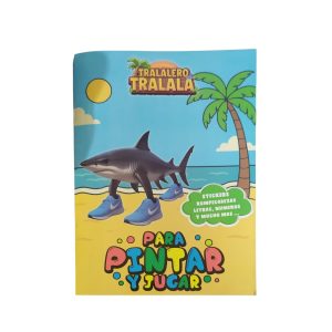 Libro infantil para pintar de brainrot italiano x1