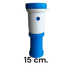 Corneta cancha super sonido 15 cm celeste y blanco x1