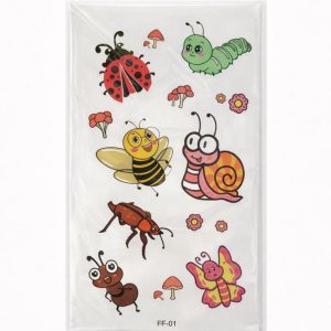 Tatuaje temporal de bichos x10 planchas