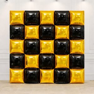 Paneles mylar wall negro y dorado x1
