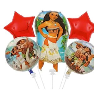 Set de globos moana 5pcs x1