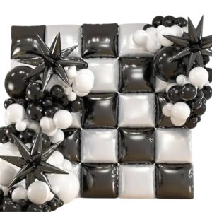 Paneles mylar wall plateado y negro x1