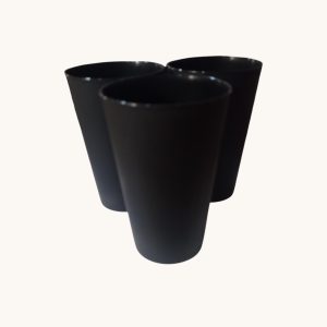 Vaso conico 500cc negro x10