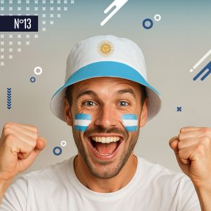 Piluso Bandera de Argentina de tela sublimada x1 - Imagen 3